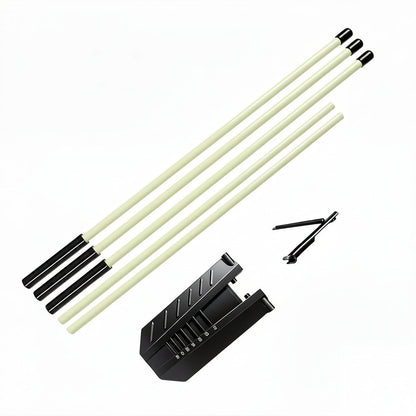 Golf Swing Plane Corrector – Alignment Rod Holder and Practice Plate for Adjusting Swing Angle, Posture and Consistent Training Mechanics