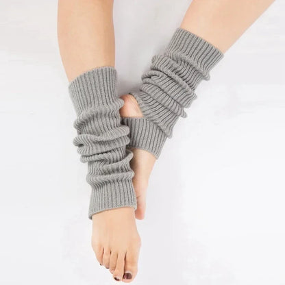 Women's Winter Leg Warmers – Y2K Wool Leg Covers for Gym, Ballet, Yoga, Fitness and Latin Dance with Cozy Loose Knit Styling