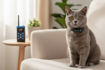No-Shock Cat Training Collar – Remote-Controlled Anti-Meowing Collar for Gentle Behavior Guidance and Convenient Indoor Pet Training