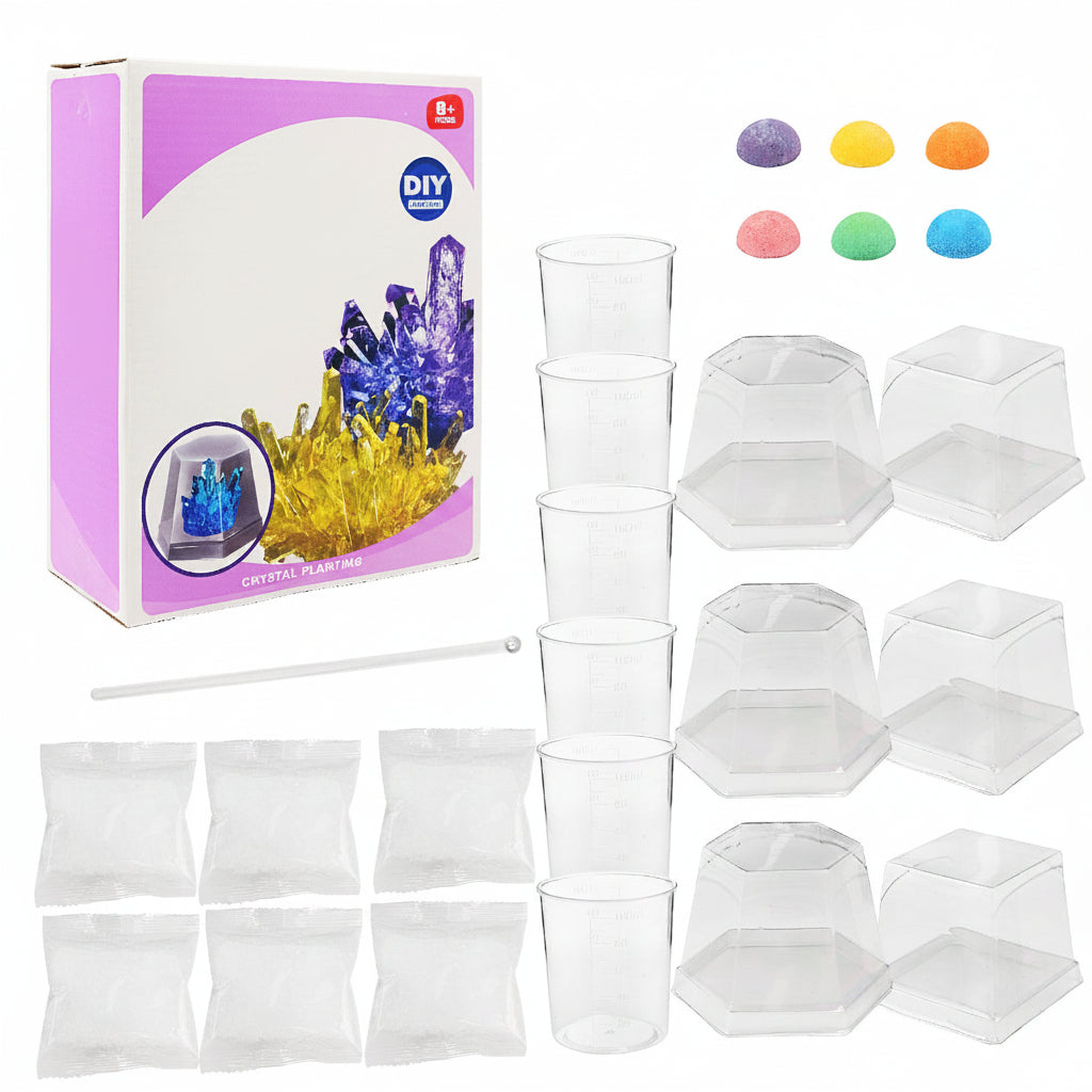 DIY Crystal Growing Experiment Kit - Educational Science Toy Set for Kids STEM Learning and Creative Holiday Gift Fun