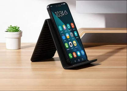 Foldable Silicone Phone Stand – Flexible Multi-Angle Travel Holder for Smartphones, Tablets and Laptops with Adjustable Desk Support