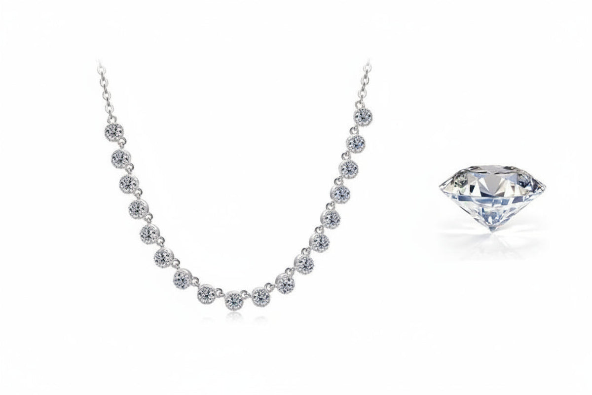 Moissanite Bubble Choker Necklace – Sparkling 3MM Stones with 14K Gold-Filled Finish for Women, Weddings, Parties and Elegant Layered Jewelry Looks