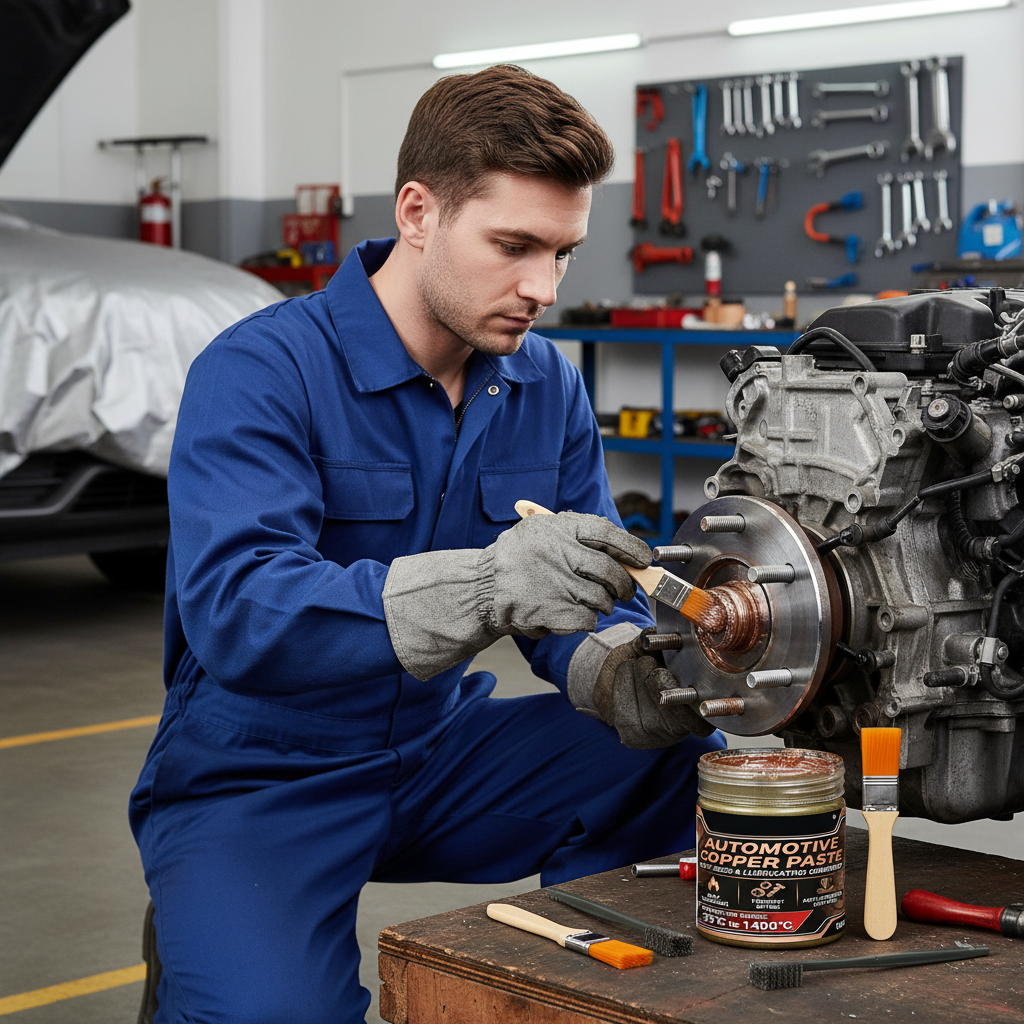 High-Temp Copper Grease 1400°C – Anti-Seize Lubricant for Car Brakes, Exhausts, Spark Plugs and Bolts with Convenient Applicator Brushes