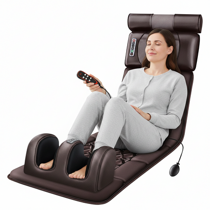 Foldable Electric Massage Mattress – Full-Body Heated Pad with Kneading and Vibration Functions for Relaxation, Comfort and Home Wellness