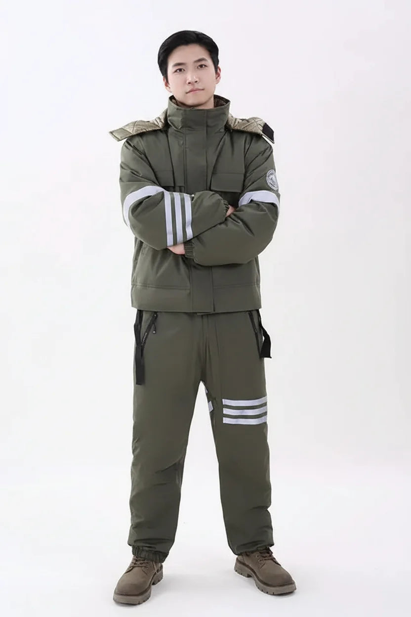 Graphene Lined Winter Suit - Windproof Thermal Motorcycle and Ski Outfit for Extreme Cold Weather Protection