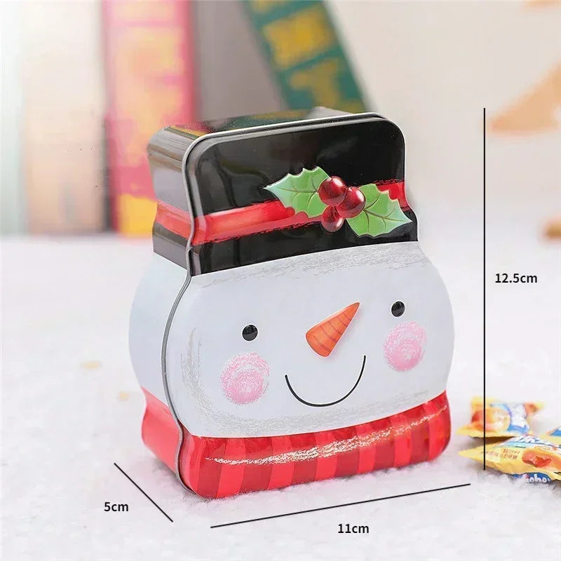 Christmas Gingerbread Iron Candy Boxes – Festive Holiday Storage Tins for Sweets, Gifts & Home Décor, Perfect for Xmas Parties, New Year & Navidad