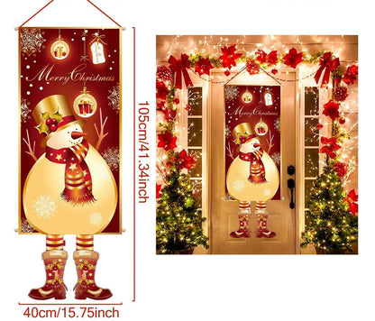 Christmas Hanging Flag Banner -Festive Doorway Decoration for Home, Vibrant Xmas Ornament for Navidad, New Year Celebrations and Winter Holiday Styling