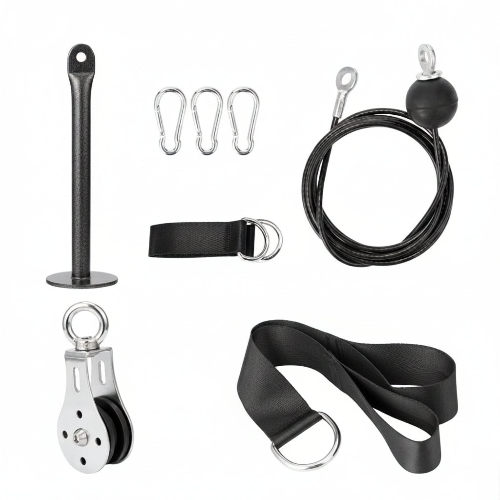 Home Gym Pulley System – Fixed Gantry Cable Block for Weight Lifting, Core Training and Full Body Resistance Workouts