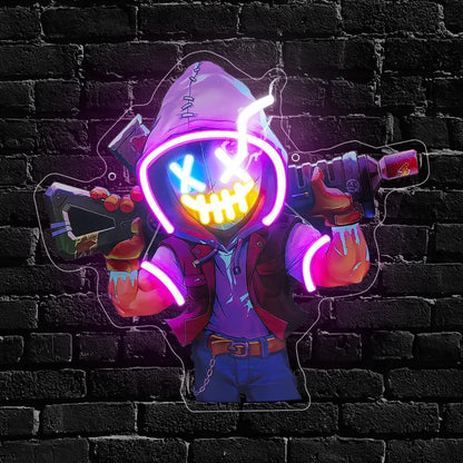 Joker Gamer Neon Sign – USB Anime LED Wall Light for Gaming Rooms, Bars, Garages and Bedrooms with Bold Character-Inspired Decor