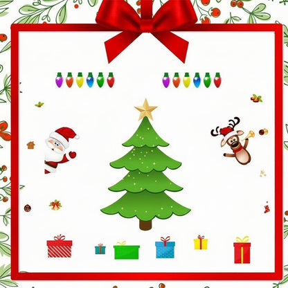 Magnetic Christmas Tree Refrigerator Decor – Festive Santa & Reindeer Holiday Magnets for Fridge, Metal Garage Doors, and Seasonal Home Decorations