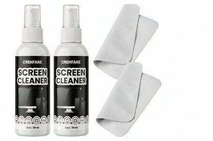 Screen Cleaner Kit – Streak-Free Spray and Polishing Cloth for MacBook, iPad, iPhone, Laptop, Monitor and TV Display Care