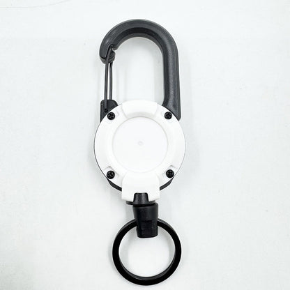 Retractable Wire Rope Keychain Holder – Anti-Theft Elastic Carabiner Hook for Backpack, Keys & Outdoor Travel Use