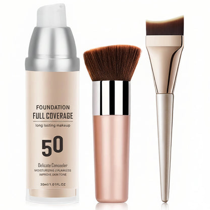 Mineral Powder Foundation Spray Set – DIY Airbrush-Style Concealer and Moisturizing Makeup Kit for Smooth Coverage, Radiant Finish and Holiday Gifting