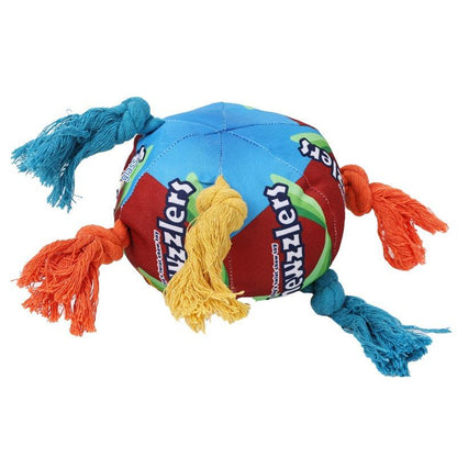 Rainbow Twist Candy Dog Chew Toy - Colorful Squeaky Bite-Resistant Toy for Teeth Grinding and Interactive Pet Playtime