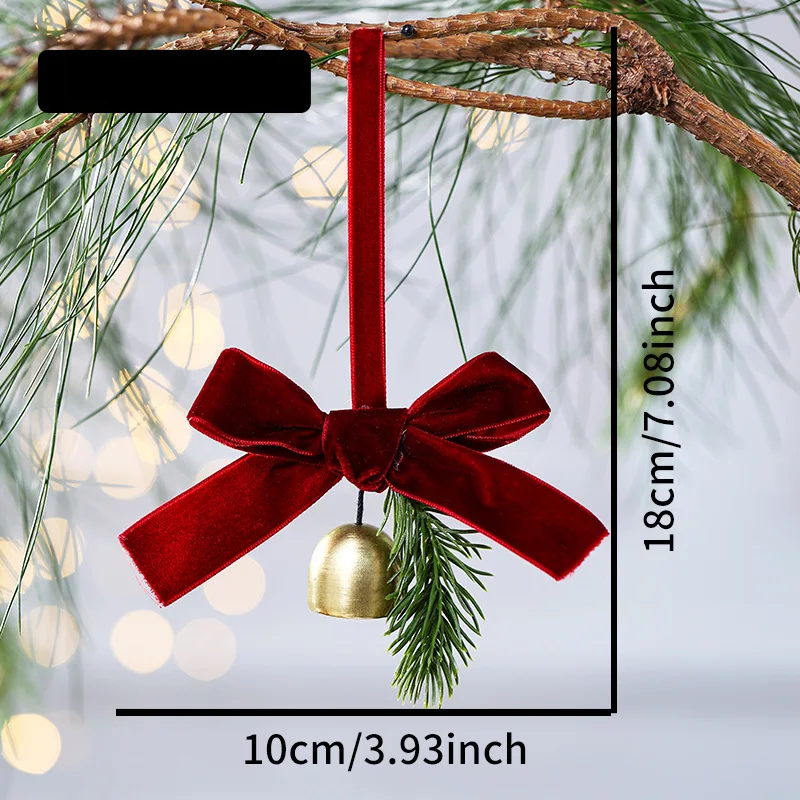 Christmas Bell Wreath Pendant – 11×20cm New Year Tree Hanging Decoration for Festive Atmosphere, Parties & Holiday Home Decor