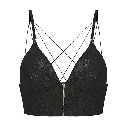 French Triangle Cup Seamless Bra – Beautiful Back Design with Thin Straps, Front Closure, and Smooth Everyday Comfort