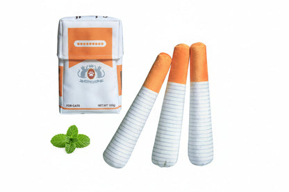 Mint Cat Chew Sticks – Cigarette-Shaped Teaser Toys for Biting, Oral Cleaning, Interactive Play, Boredom Relief and Indoor Cat Enrichment
