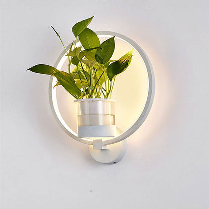 Nordic Creative Green Plant Wall Lamp – Decorative Lighting Fixture for Living Room, Bedroom and Staircase Decor