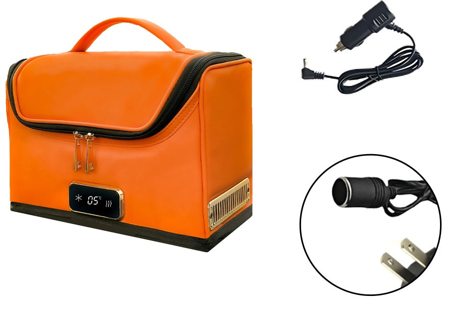 Portable Electric Car Cooler Bag – 12V/220V Soft-Sided Refrigerator Lunch Box for Camping and Travel