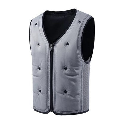 Ice-Cool -15°C Men’s Cooling Waistcoat – Sleeveless Physical Cooling Jacket for Summer Work, Fishing & Outdoor Activities, No Battery Required