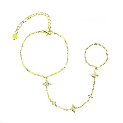 Gold-Plated Certified Moissanite Bracelet – 14K Adjustable 14-21cm S925 Sterling Silver Lab Diamond-Look Chain Jewelry for Women, Girls and Elegant Gifts