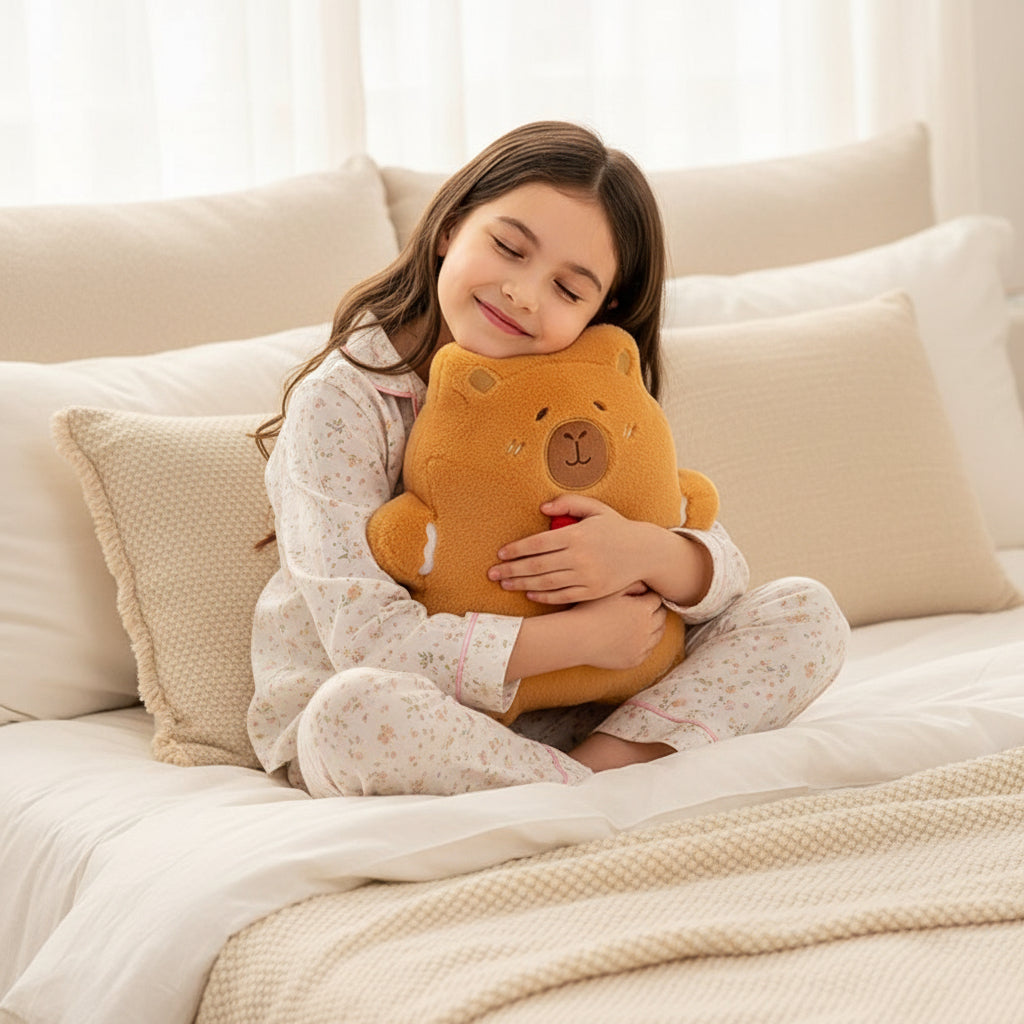 Capibara Gingerbread Plush Pillow – Cute Christmas Capybara Stuffed Toy for Holiday Décor, Bedroom Display, Gifts & Birthday Surprises