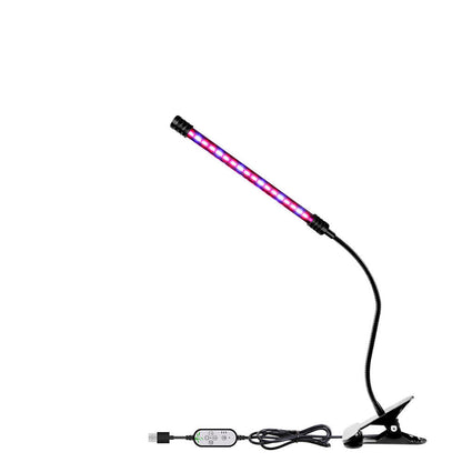 Full Spectrum LED Grow Light – USB Indoor Plant Growth Lamp with Timer and Dimmable Settings for Potted Flowers