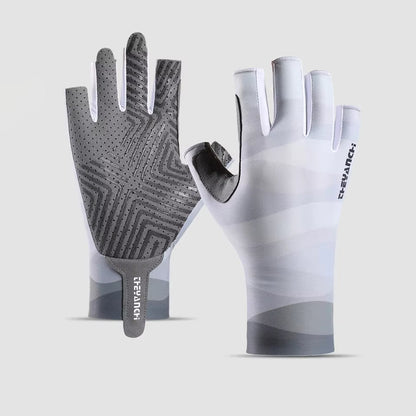 Anti-Slip UV Protection Ice Silk Fingerless Gloves - Cycling and Fishing Gloves for Summer Outdoor Sports Comfort Wear