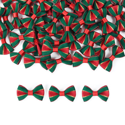 Satin Christmas Ribbon Bow Set – Handmade DIY Gift Wrapping Bows for Crafts, Hair Accessories, Xmas Parties & New Year Decorations