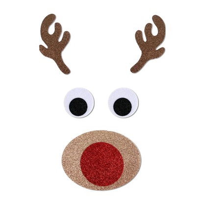 Christmas Door & Window Stickers – Felt Cloth Cartoon Snowman, Santa, and Elk Wall Decals for Winter, Christmas, and New Year Decorations