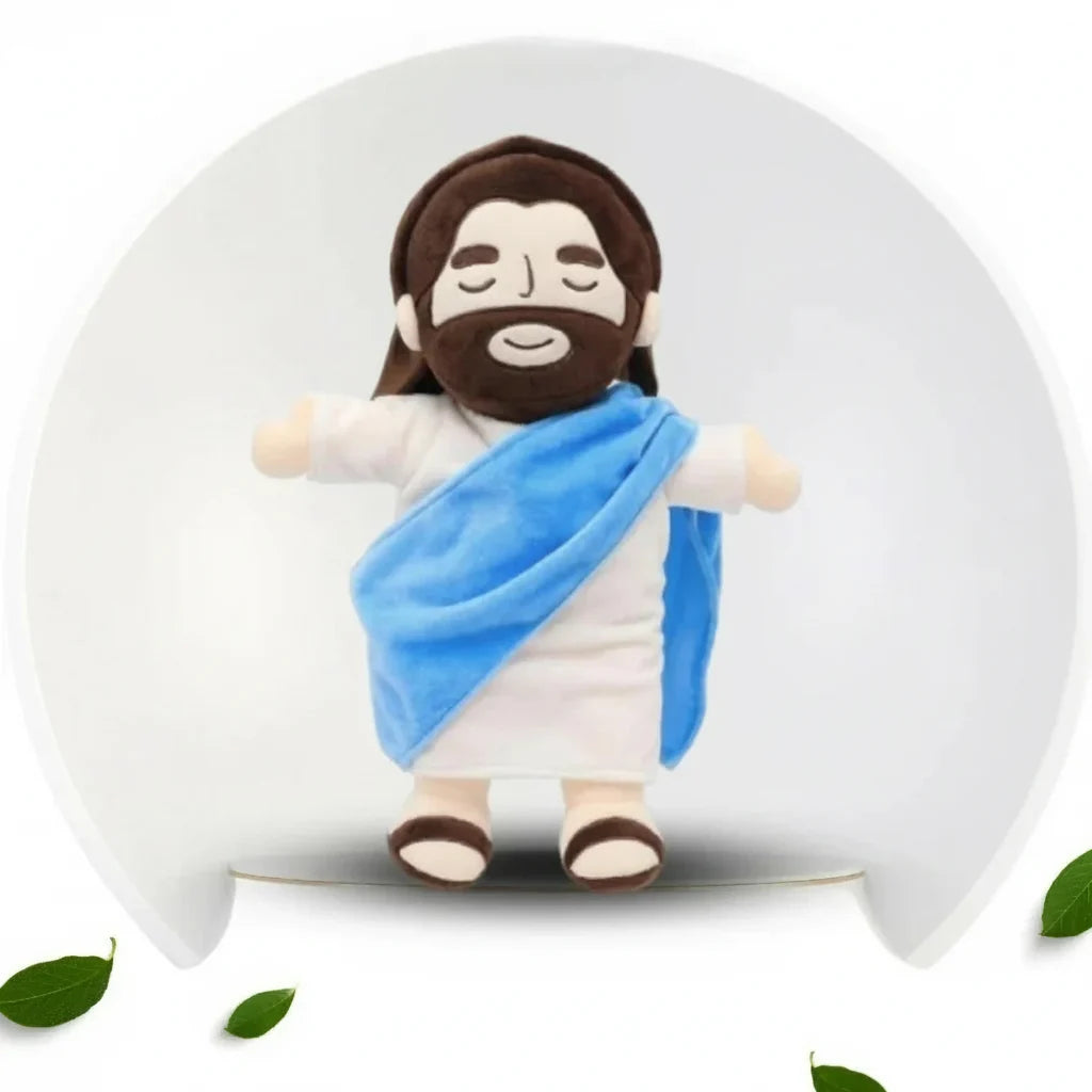 Breathing Jesus Plush Toy – Soothing Religious Stuffed Doll with Heartbeat for Church, Sunday School, Easter Gifts & Faith-Inspired Comfort