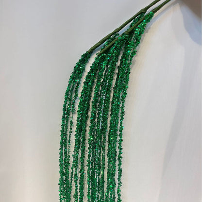 Sequin Glitter Christmas Branch Sticks – Artificial White Tassel Plant Decorations for Holiday Trees, Parties & Festive Displays