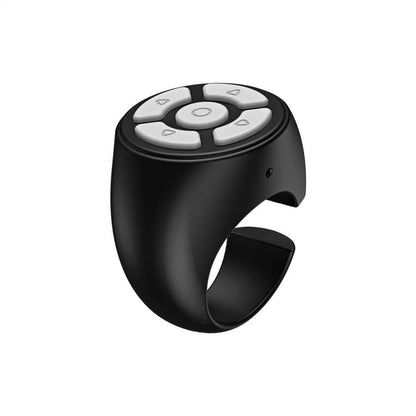 Wireless Remote Control Finger Ring – Rechargeable Bluetooth Camera Shutter & Smartphone Page Turner for Video Apps, Portable Gadget