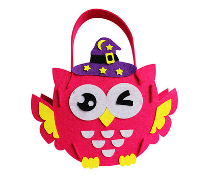 Halloween Pumpkin Candy Bag Kit – DIY Felt Treat Tote Craft Set for Kids, Kindergarten Activities, Party Favors and Handmade Holiday Fun