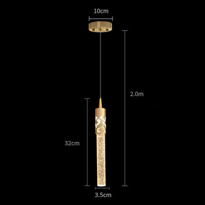 Modern Luxury Crystal Pendant Lamp – Elegant Hanging Ceiling Light for Bedroom, Living Room and Kitchen Decor