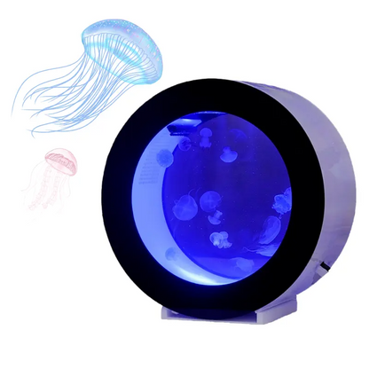 Acrylic Jellyfish Fish Tank - Round Desktop Aquarium for Small Fish, Creative Modern Home Decoration and Office Display