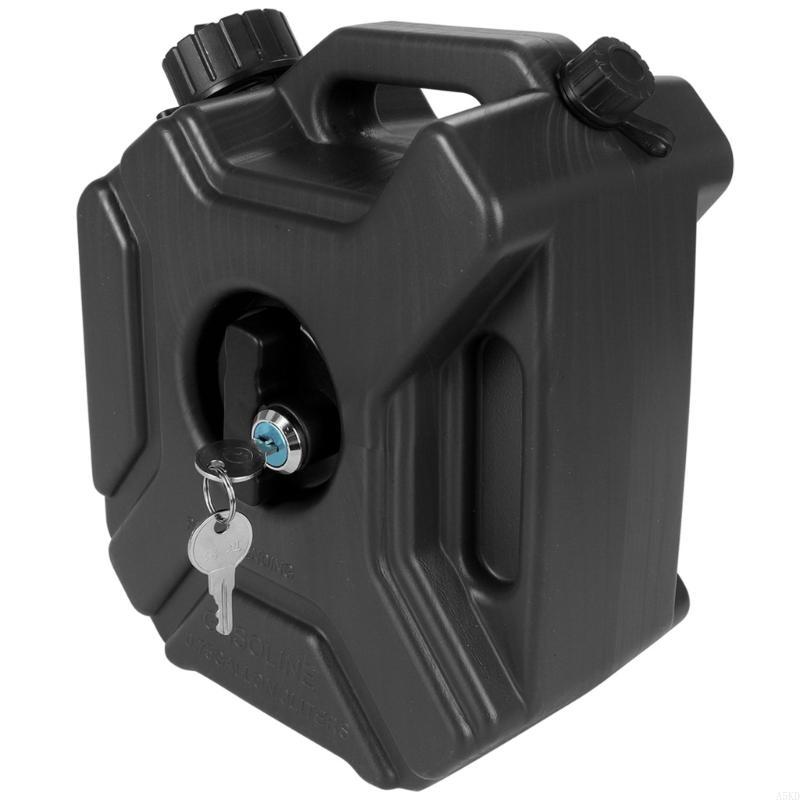 Portable Fuel Storage Can – Lockable Plastic Petrol and Diesel Tank for Emergency Backup, SUVs, Motorcycles, Outdoor Travel and Utility Use
