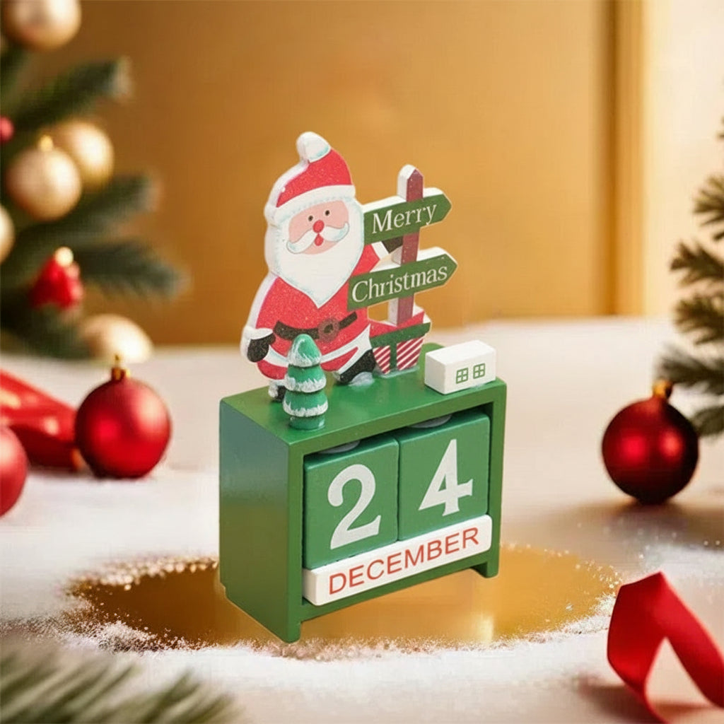 Wooden Christmas Tree Advent Calendar – Cute Desktop Countdown Ornament for Kids, Holiday Parties, Christmas Eve Gifts, and Family Festive Decorations