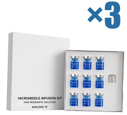 Microneedle Hair Care Kit – Scalp Nourishing Serum and Needle Head Set for Targeted Hair Maintenance, Root Care and At-Home Grooming