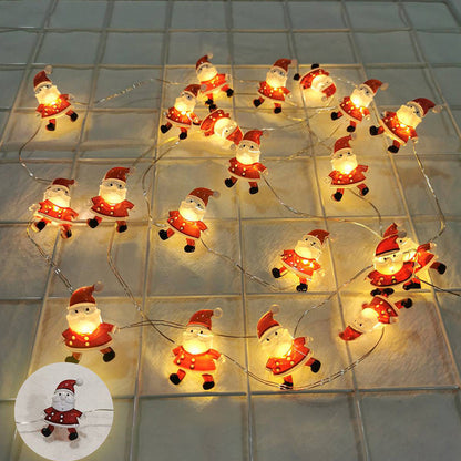 Santa & Snowman LED Light String – Christmas Tree Hanging Decoration for Home, Holiday Décor, Navidad Gifts & New Year 2025–2026 Celebrations