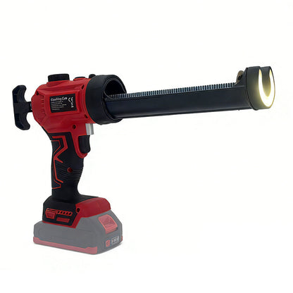 Electric Caulking Gun – 20V 3A Cordless Sealant Applicator with LED Light, Adjustable Push Rod and Aluminum Release Button for DIY Projects
