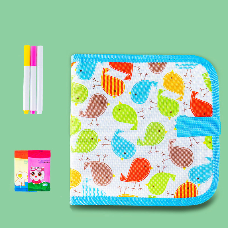 Reusable Doodle Drawing Book-Erasable Coloring and Writing Activity Set for Toddlers Travel Learning and Creative Play