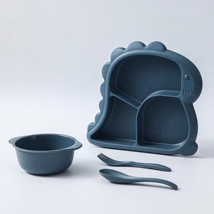 Dinosaur Baby Dinnerware Set – Cute Feeding Bowls, Plates, Forks and Spoons for Toddlers Learning Independent Eating