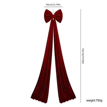 Large Christmas Decorative Bow – Festive Front Door, Tree, and Outdoor Décor Ribbon for Holiday Parties, Home Styling, and Seasonal Displays