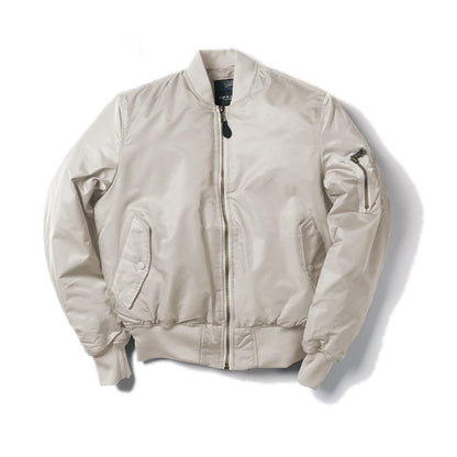 Padded Military MA1 Bomber Jacket – Nylon Quilted Flight Jacket for Men, Windproof Winter Outerwear for Daily Use