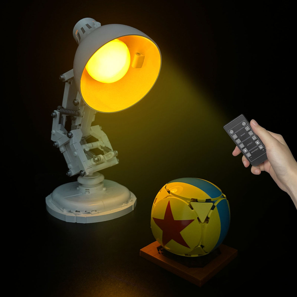 LED Light Kit for Pixar Luxo Jr Model-Decorative Lighting Upgrade Compatible with Building Block Displays