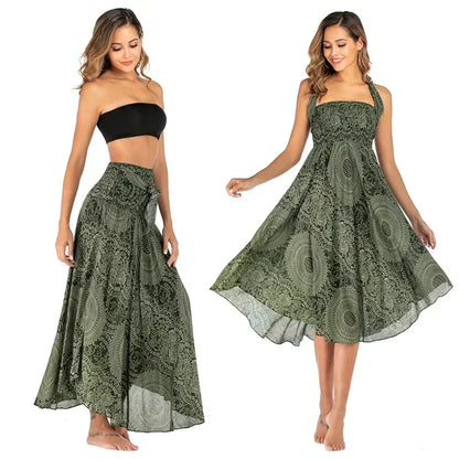Women’s Boho Maxi Skirt – Loose Vintage Y2K Long Skirt for Summer, Casual Streetwear, Vacation Outfits and Effortless Everyday Styling