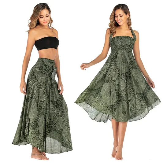 Women’s Boho Maxi Skirt – Loose Vintage Y2K Long Skirt for Summer, Casual Streetwear, Vacation Outfits and Effortless Everyday Styling