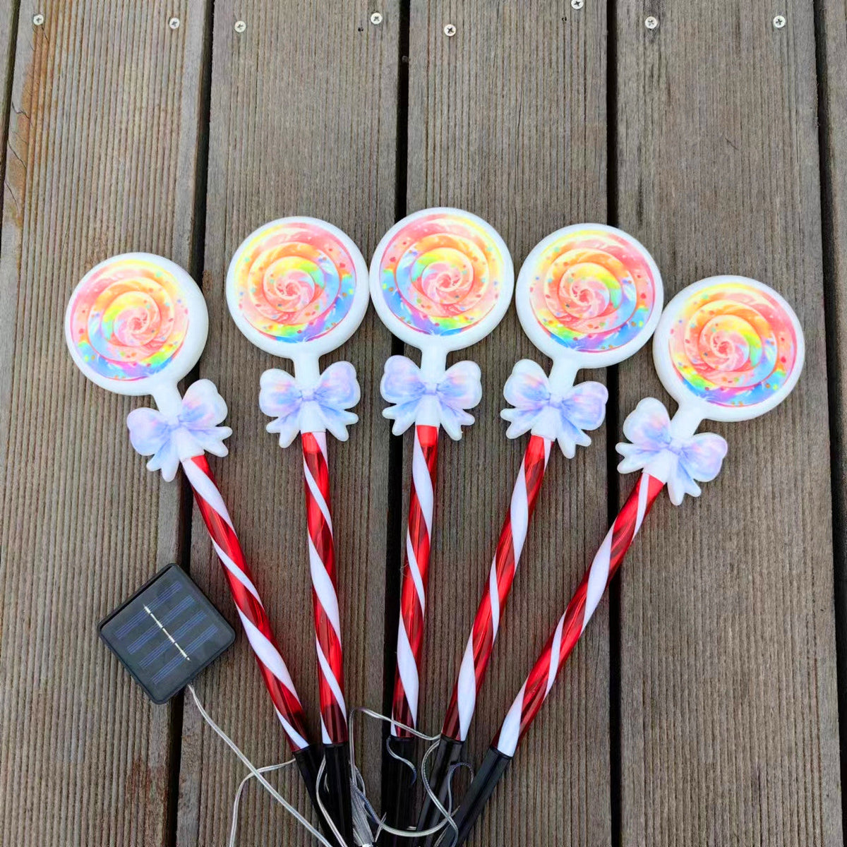Solar Lollipop Arch Lawn Lights – LED Waterproof Garden Pathway Decoration for Christmas, Patios & Balconies