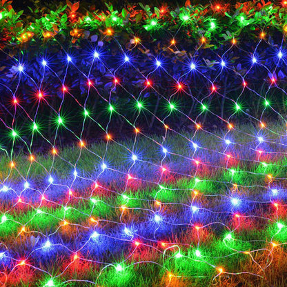 Outdoor LED Christmas Net Lights – 2×2m / 3×2m / 6×4m Mesh Fairy Curtain Garland for Garden, Wedding Backdrops & Holiday Parties